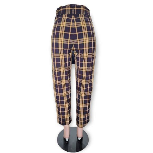 Aritzia Wilfred Women's Darontal Plaid Trouser Pants Size‎ 6 High Rise Career - Picture 6 of 12